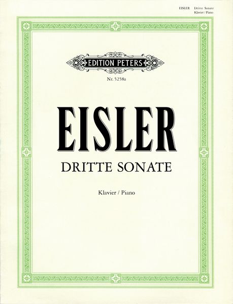 Dritte Sonata : For Piano Two Hands.