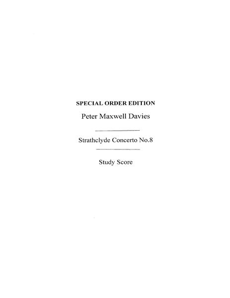 Strathclyde Concerto No. 8 : For Bassoon and Orchestra.