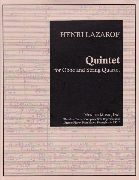 Quintet : For Oboe & String Quartet (1997).