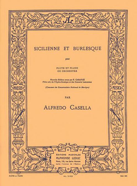 Sicilienne Et Burlesque : For Flute and Piano.