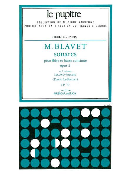 Sonatas Op. 2 : For Flute and Continuo. Vol. 2. Critical Edition / edited by David Ledbetter.