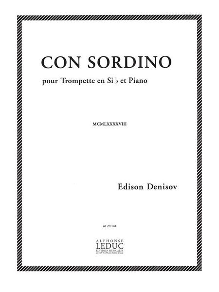 Con Sordino : For Trumpet and Piano (1998).