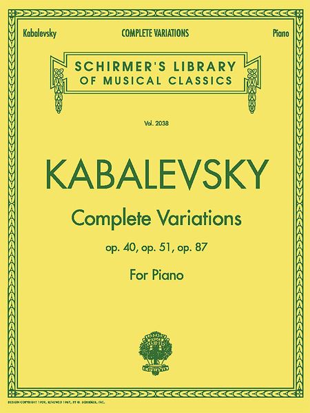 Complete Variations, Op. 40, 51 and 87 : For Piano.