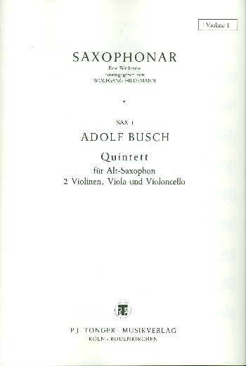 Quintet : Für Altsaxophon und Streichquartett.