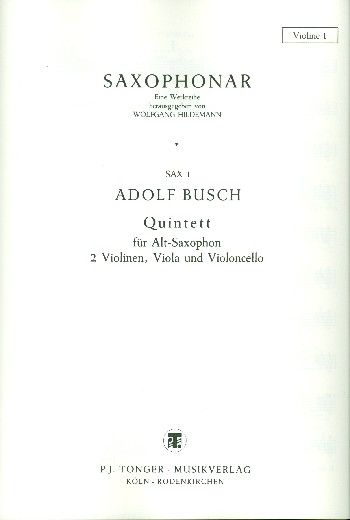 Quintet : Für Altsaxophon und Streichquartett.