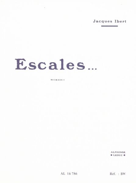 Escales... : For Small Orchestra.