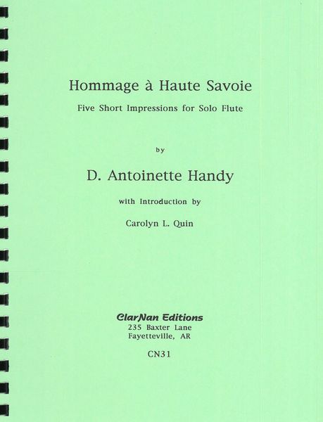 Hommage A Haute Savoie : Five Short Impressions For Solo Flute (1955).