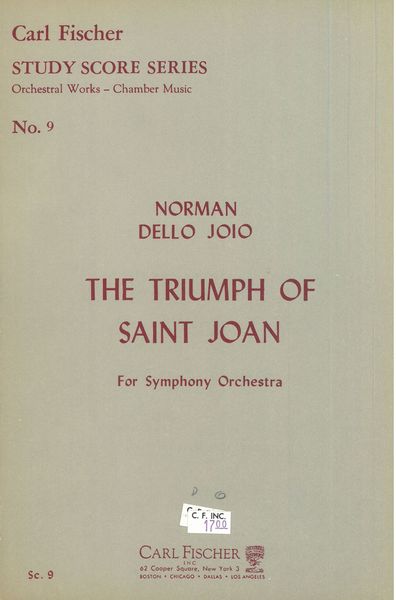 Triumph of St. Joan : For Symphony Orchestra.