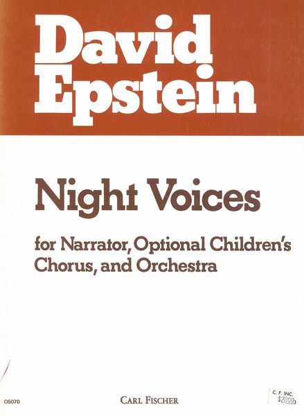 Night Voices : For Narrator, Optional Children's Chorus & Orchestra.