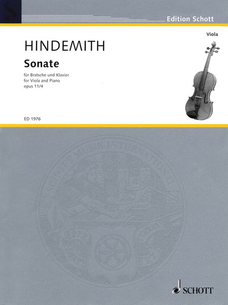 Sonata, Op. 11 No. 4 : For Viola and Piano (1919).