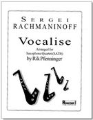 Vocalise, Op. 34 No. 14 : For Saxophone Quartet (SATB) / arr. by Pfenninger.