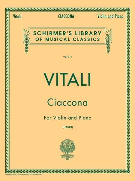 Ciaccona : Violin and Keyboard.