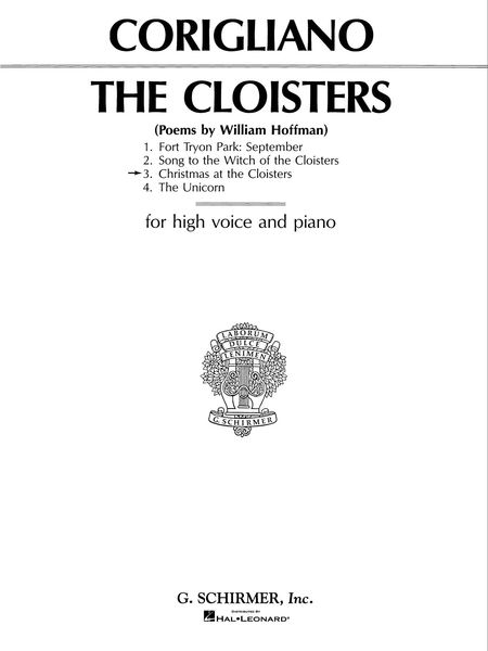 Christmas At The Cloisters (Poems By William Hoffman) : For High Voice And Piano.
