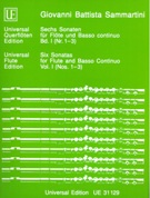 Six Sonatas, Vol. I (Nos. 1-3) : For Flute and Basso Continuo / edited by Gerhard Braun.