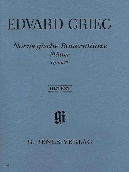 Norwegische Bauerntaenze [Slatter], Op. 72 : For Piano - Urtext.