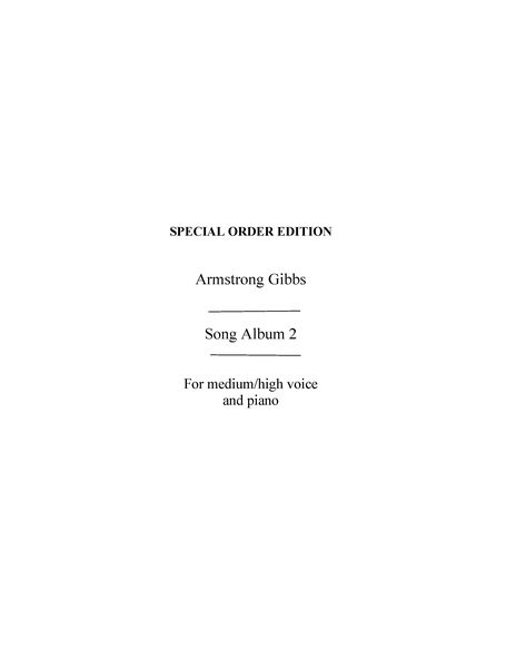 Song Album 2 : For Medium / High Voice With Piano Accompaniment.