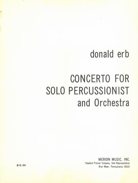 Concerto For Solo Percussionist and Orchestra.