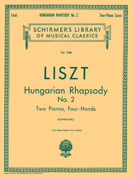 Hungarian Rhapsody No. 2 : For 2pfs/4hds.