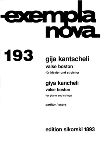 Valse Boston : For Piano and Strings (1996).