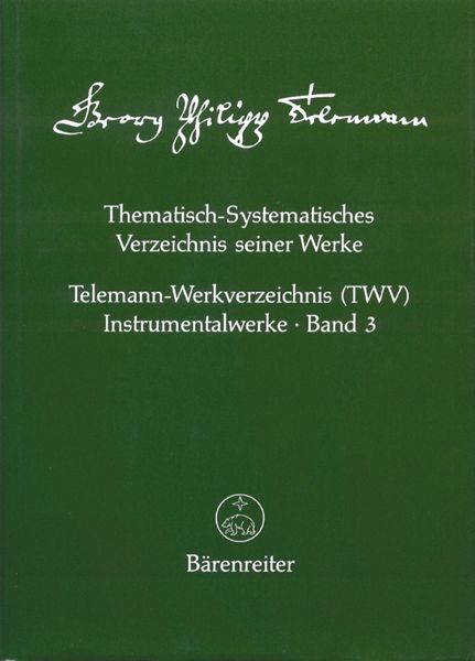 Thematisches Verzeichnis, Band 3.