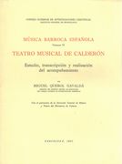 Musica Barroca Espanola, Vol. 6 : Teatro Musical De Calderon.