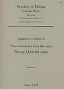 Two Movements From The Early String Quartet (1888).