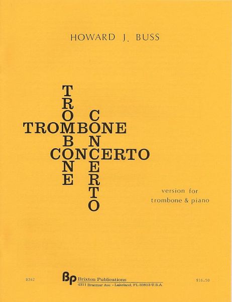 Trombone Concerto : Version For Trombone and Piano (1985, Renotated 2021).