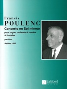 Concerto En Sol Mineur : Pour Orgue, Orchestre A Cordes Et Timbales - Nouvelle Edition, 1999.