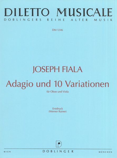 Adagio und 10 Variationen : Für Oboe und Viola.