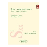 Tema Y Variaciones Breves : For Contrabajo (Double Bass) Y Piano.