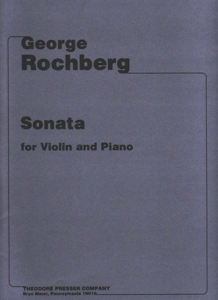 Sonata : For Violin and Piano (1989).