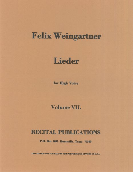 Lieder, Vol. 7 : Op. 31, 4 Lieder.