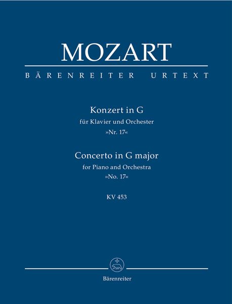Concerto No. 17 In G Major, K. 453 : For Piano and Orchestra.