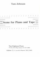 Scene : For Piano and Tape.