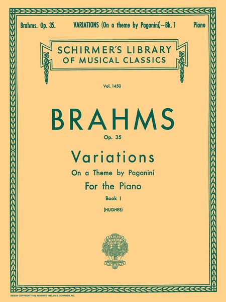 Variations On A Theme Of Paganini, Op. 35, Book 1 : For Piano.