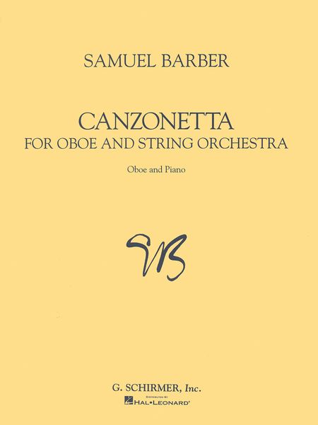 Canzonetta For Oboe and String Orchestra : Oboe and Piano.