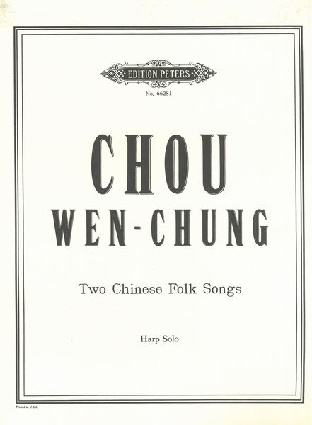 Chinese Folk Songs : For Harp.