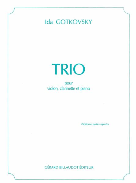 Trio : For Violin, Clarinet and Piano.