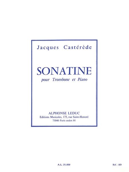 Sonatine : For Trombone and Piano.