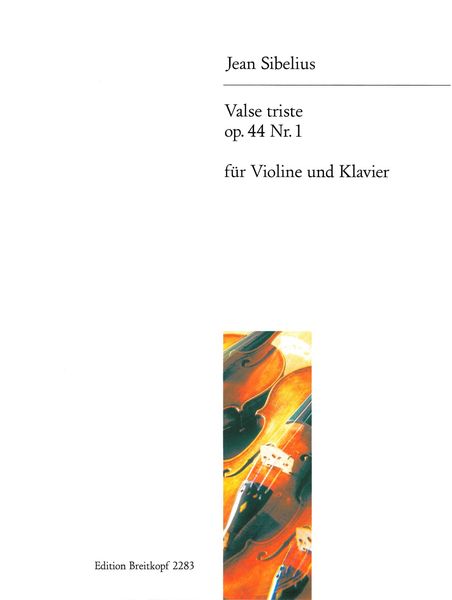 Valse Triste, Op. 44 No. 1 : For Violin and Piano / arranged by Friedrich Hermann.