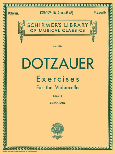 Exercises For Violoncello, Book 2.