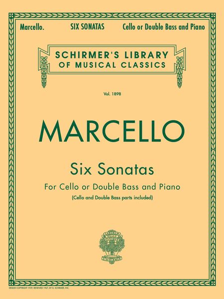 Six Sonatas : For Cello Or Double-Bass.