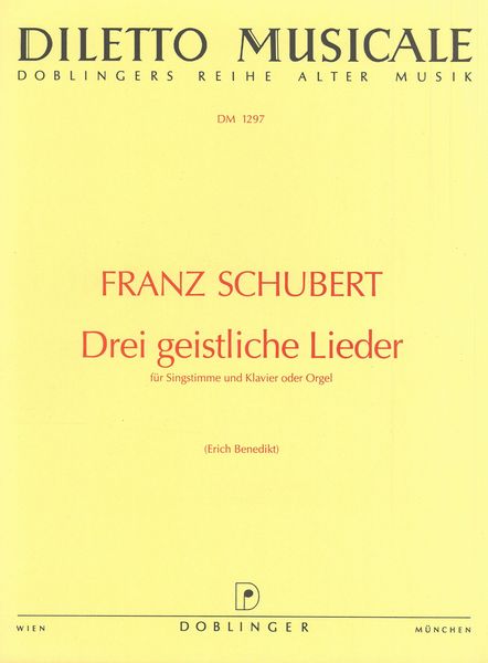 Drei Geistliche Lieder : For Voice and Piano Or Organ / edited by Erich Benedikt.