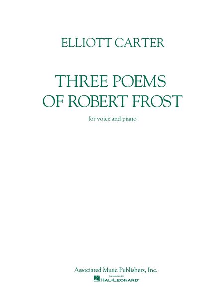Three Poems Of Robert Frost.