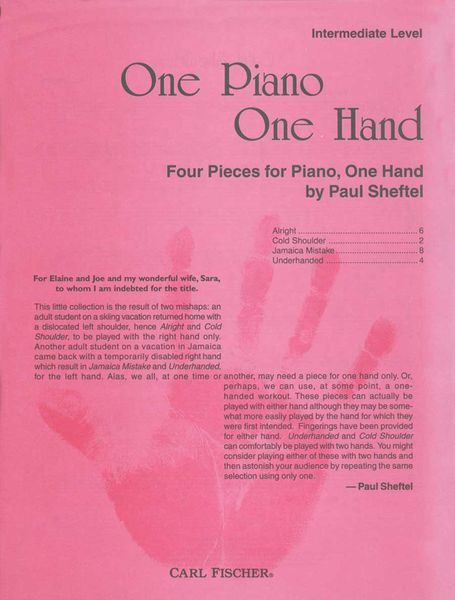 One Piano One Hand : Four Pieces For Piano, One Hand.