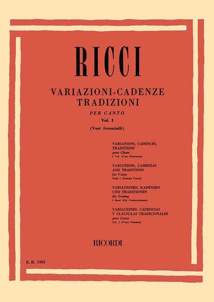 Variazioni E Cadenze Tradizioni, Vol. 3.