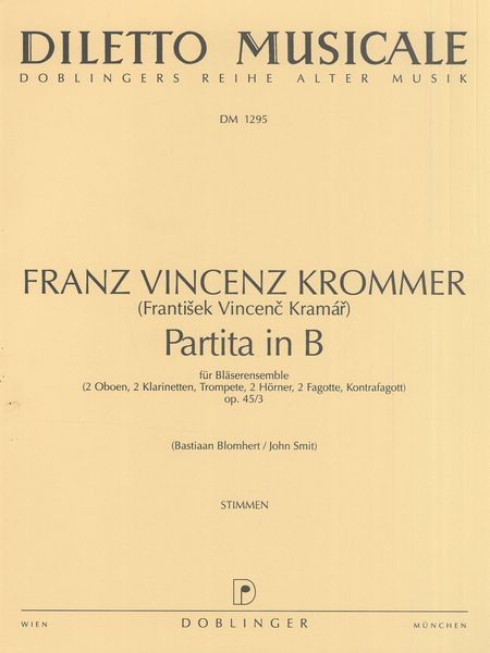 Partita In Bb Major, Op. 45/3 : For Wind Ensemble (2 Ob., 2 Cl., Tr., 2 Hrn., 2 Bsn., Contrabsn.