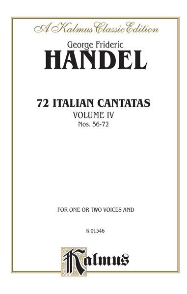 Seventy-Two Italian Cantatas Vol. 4 : Nos. 56-72.