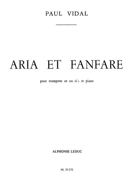 Aria Et Fanfare : For Trumpet and Piano.