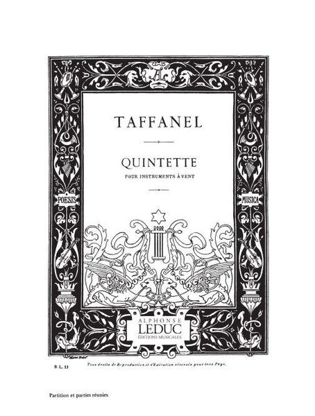 Quintette : Pour Instruments A Vent.